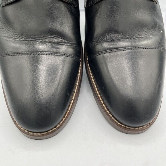 Wallin & Bros Cap Toe Black Leather Lace Up Dress Shoes Size 12M Made in Brazil - Picture 12 of 12